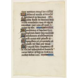 Leaf on vellum from a manuscript Book of Hours.