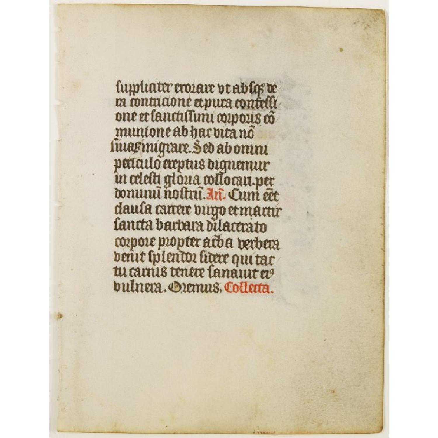 Manuscript leaf on vellum.