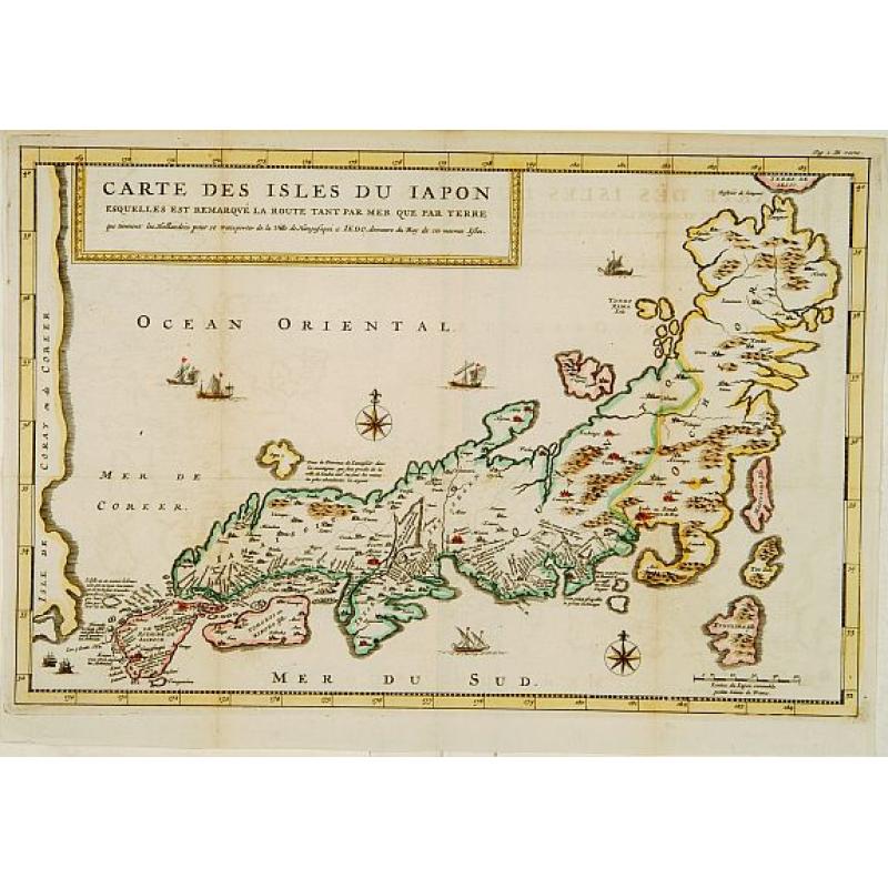 Carte des Isles du Japon Sequels est remarque la Route..