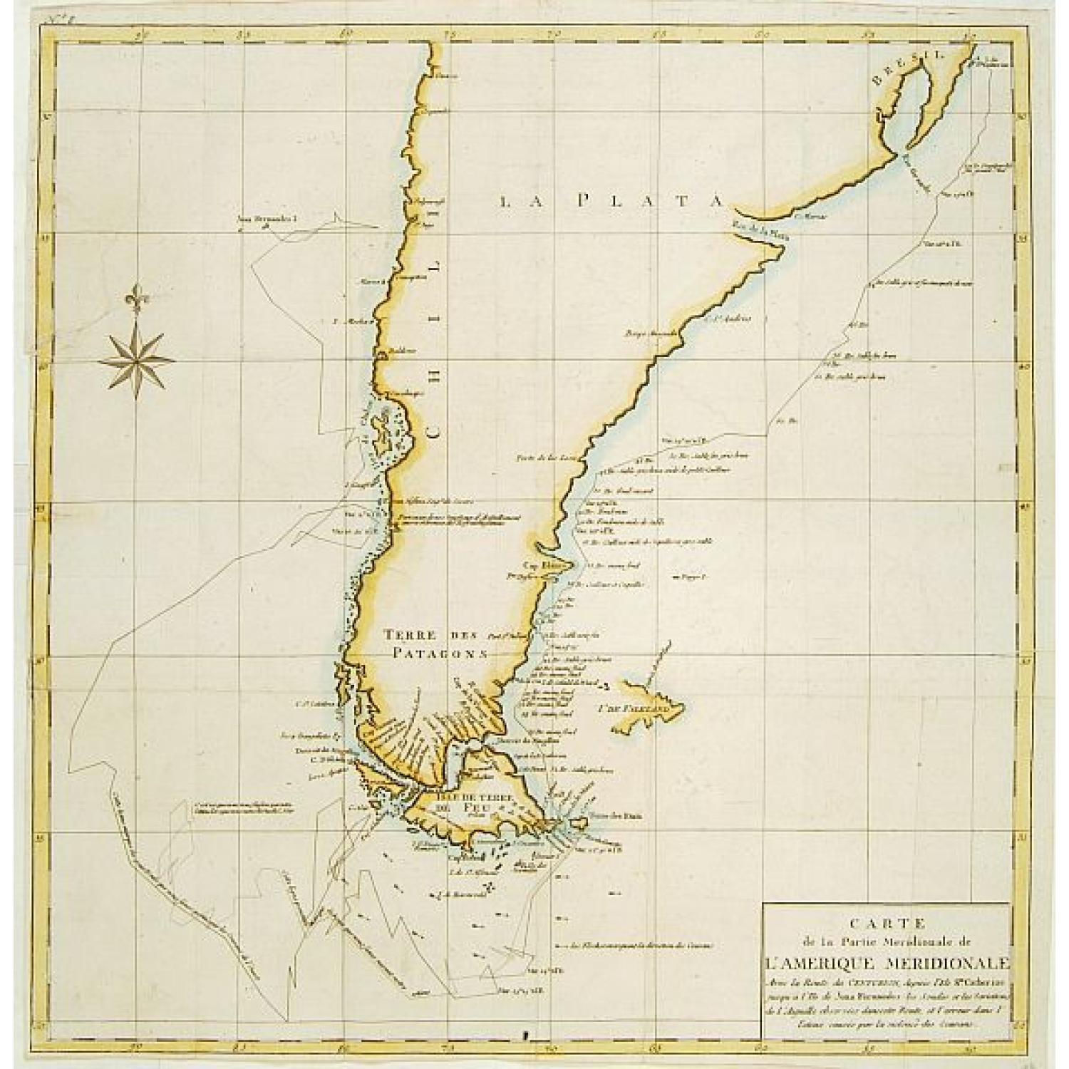 Carte de la Partie Meridionale de l\'Amerique Meridionale.