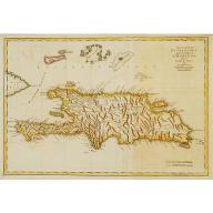 Old map image download for The island of Hispaniola called by the French St.Domingo..