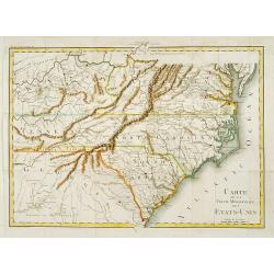 Carte de la partie méridionale des Etats-Unis.