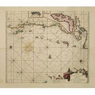 Pas-kaart vande Zee kusten van Venecuela met de Byleggende Eylanden. . .