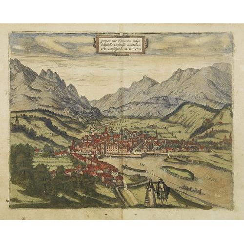 Old map image download for Oenipons, siue Enipontius vulgo Insspruck. . .