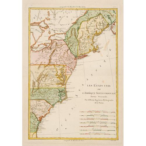 Old map image download for Les &Eacute;tats Unis de L''Amerique Septentrionale..