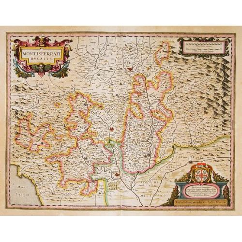 Old map image download for Montisferrati Ducatus.