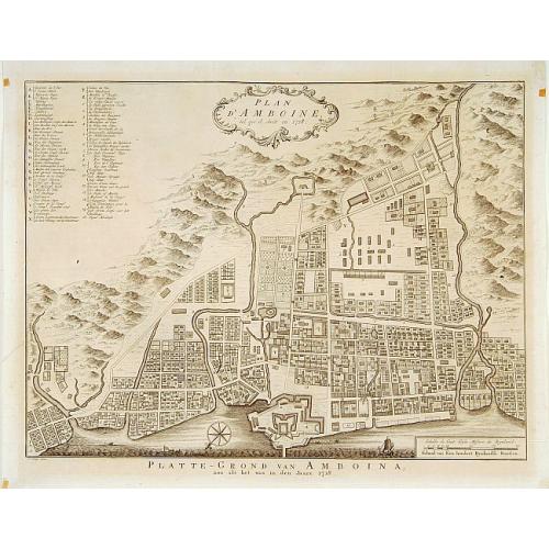 Old map image download for Plan d'Amboine tel qu'il &eacute;toit en 1718.
