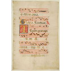 Leaf on vellum from an antiphonary.