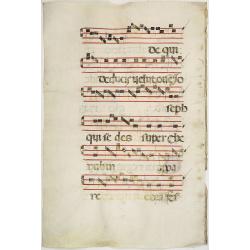 Leaf on vellum from an antiphonary.