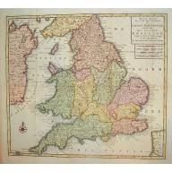 Old, Antique map image download for Nieuwe Kaart van't Zuider Gedeetle van Groot Britannie.