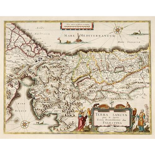 Old map image download for Terra Sancta quae in Sacris Terra Promissionis..