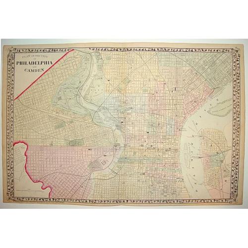 Old map image download for "Plan of the City of Philadelphia and Camden"