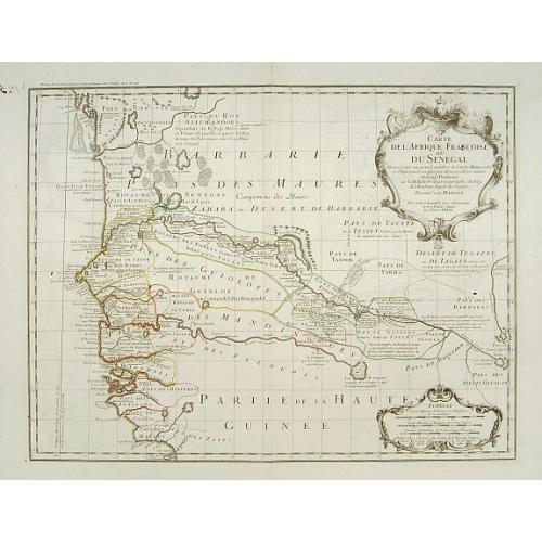 Old map image download for Carte l'Afrique Fran&ccedile;oise ou du Senegal..