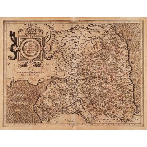 Old map image download for Northumbria, Cumberlandia et Dunelmensis Episcopatus.