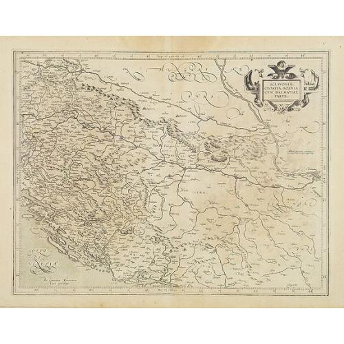 Old map image download for Sclavonia, Croatia, Bosnia cum Dalmatiae Parte.