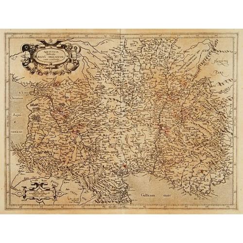 Old map image download for Aquitania australis Regnu Arelatense cum consinijs.