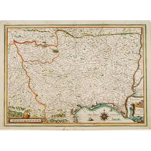 Old map image download for Carte du Languedoc.