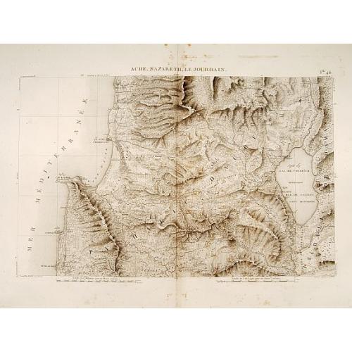 Old map image download for Acre, Nazareth, le Jourdain.