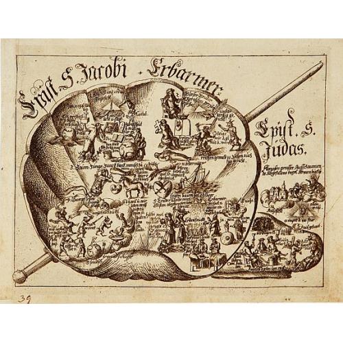Old map image download for Illustration from a popular German Bible.