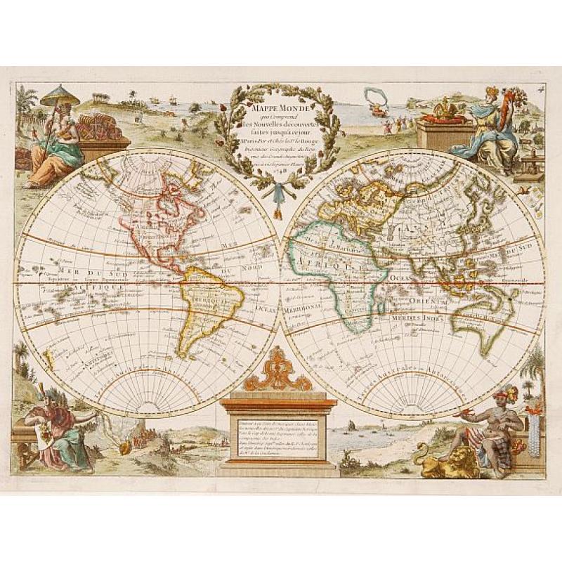 Set of world and continent maps. [Six maps]