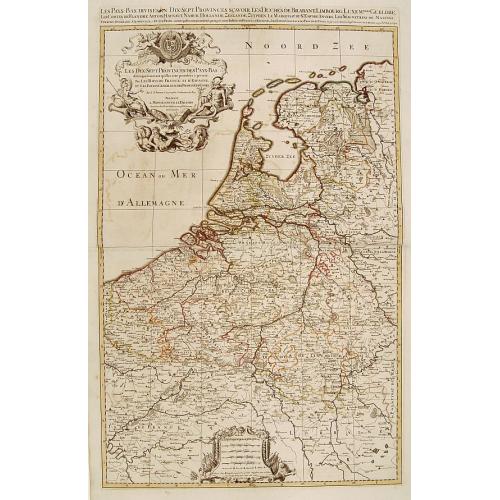 Old map image download for Les Dix-Sept Provinces des Pays-Bas..