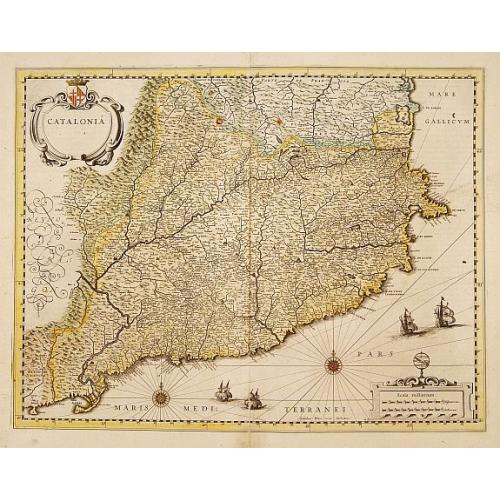 Old map image download for Catalonia.