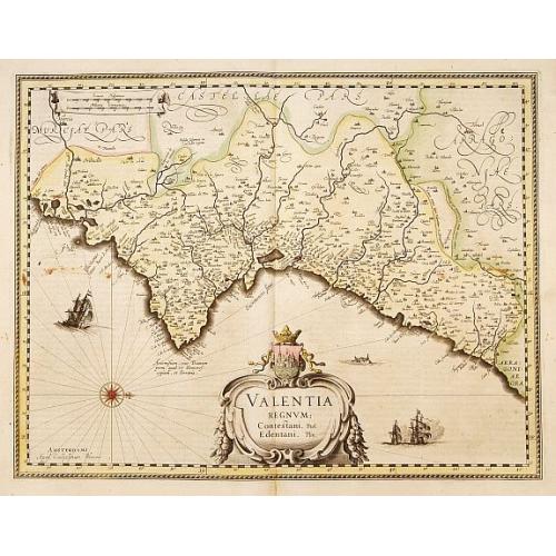 Old map image download for Valentia regnum Contestani, Ptol. Edentani, Plin.