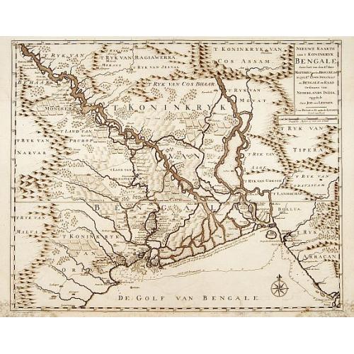 Old map image download for Nieuwe kaart van 't Koninckryk Bengale..