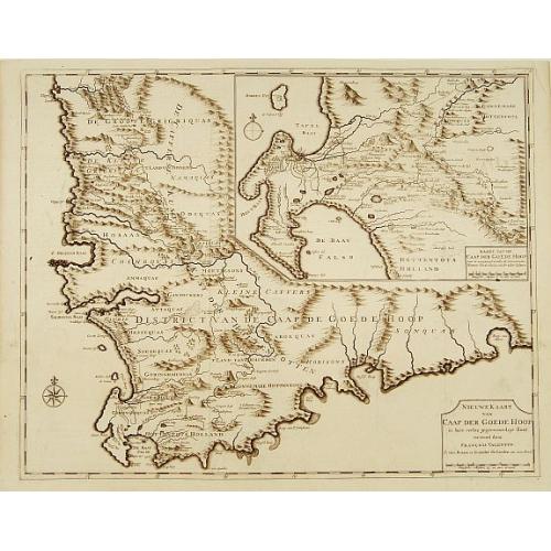 Old map image download for Nieuwe Kaart van Caap der Goede Hoop..