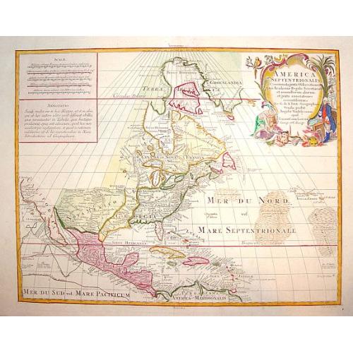 Old map image download for America Septentrionalis, Concinnata juxta Observationes..