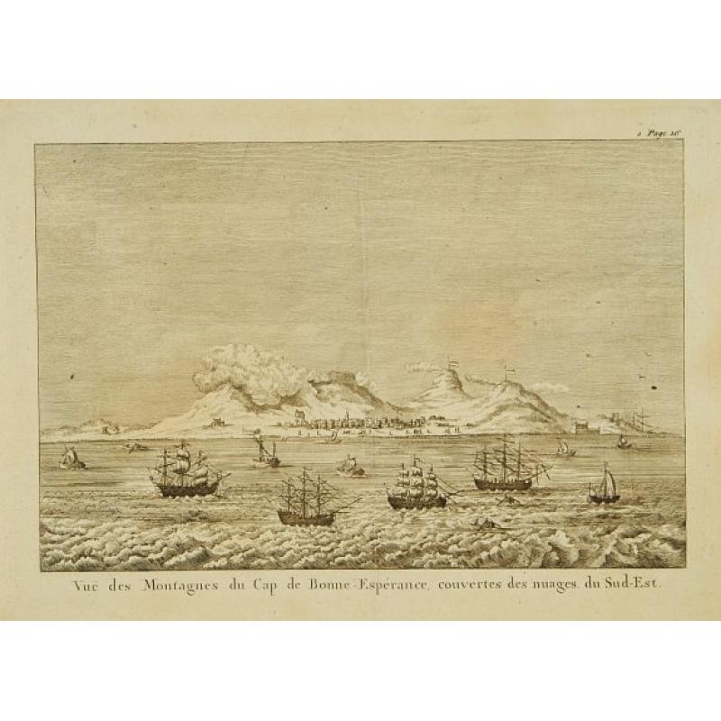Vue des montagnes du Cap de Bonne-Espérance. . .