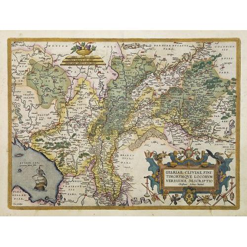 Old map image download for Gelriae, Cliviae, Finitimorumque locorum verissima descriptio.
