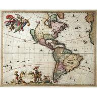 Old, Antique map image download for Novissima et accuratissima Totius Americae descriptio..