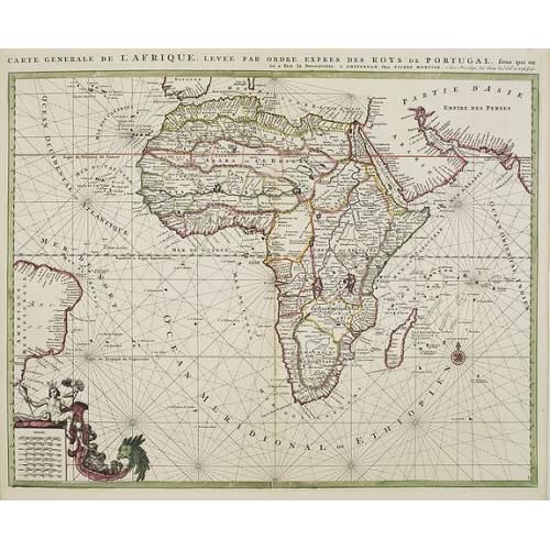 Old map image download for Carte generale de L'Afrique, levée par ordre expres des roys de Portugal..