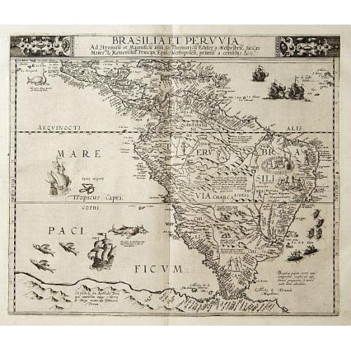 Old map image download for Brasilia et Peruvia.