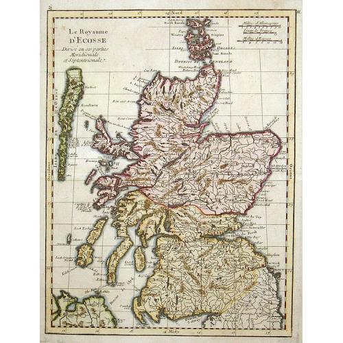 Old map image download for Le Royaume D' Ecosse.
