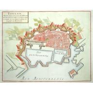 Old, Antique map image download for Toulon.