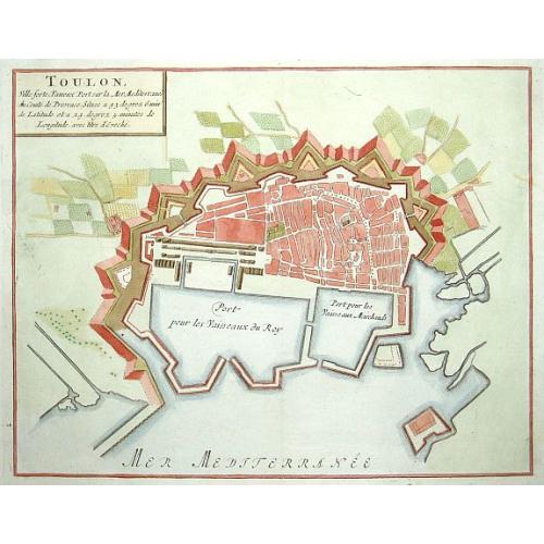 Old map image download for Toulon.