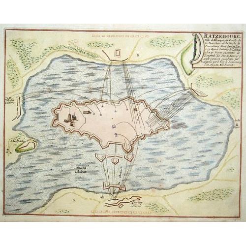 Rare, antique map of Ratzebourg.