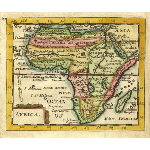 Old map image download for Africa.