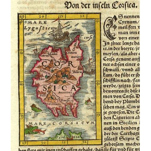 Old map image download for Corsica.