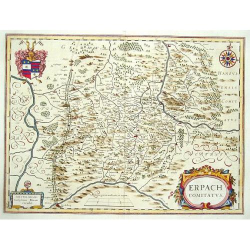 Old map image download for Erpach comitatus.