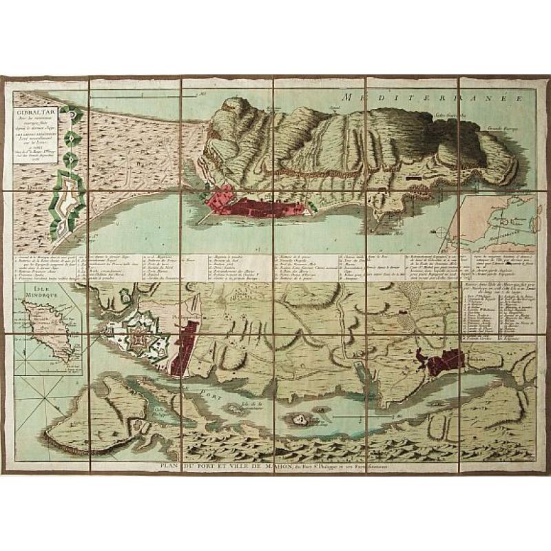 Gibraltar. . . / Plan du port et ville de Mahon..