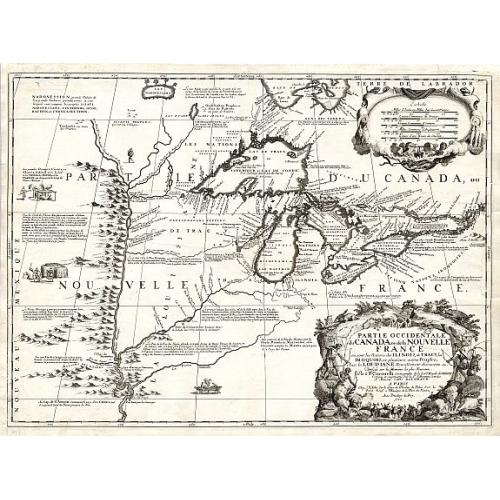 Old map image download for Partie Occidentale du Canada ou de la Nouvelle France...