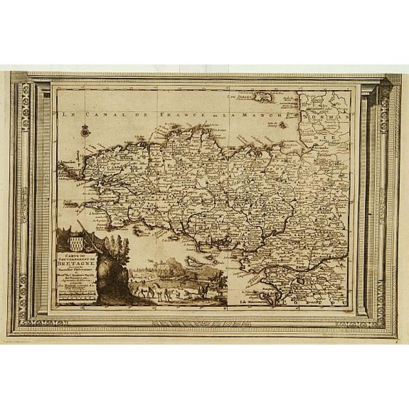 Carte du gouvernement de Bretagne, suivant les nouvelles observations..