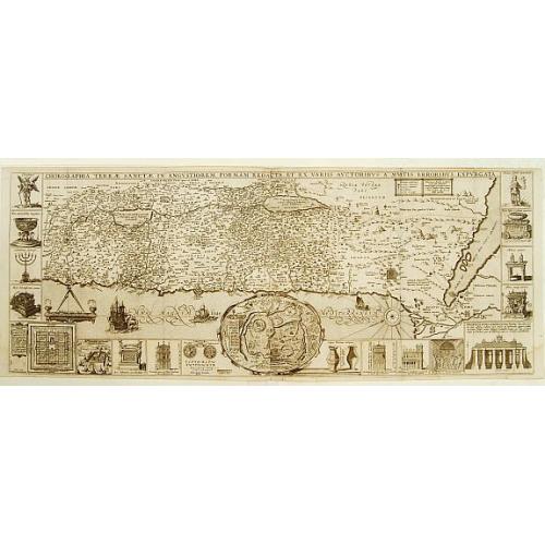 Old map image download for Chorographia Terrae Sanctae in Angustiorem..