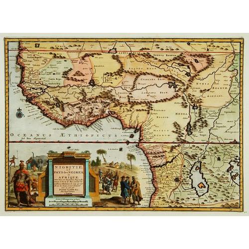 Old map image download for Nigritie, ou le Pays des Negres, en Afrique...