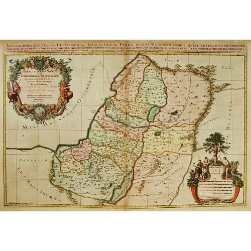 Old map image download for Iudaea seu Terra Sancta quae Hebraeorum..