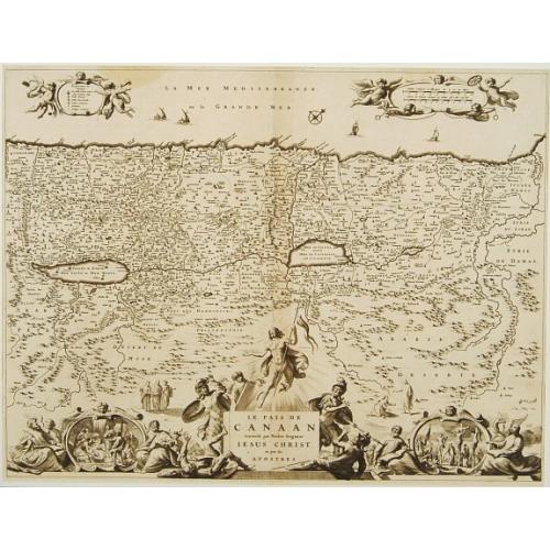 Old map image download for Le Païs de Canaan traversé par notre Seigneur..