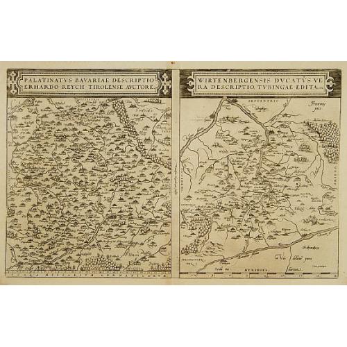 Old map image download for Palatinatus Bavariae descriptio.../ Wirtenbergensis Ducatus...